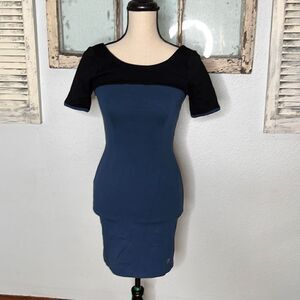 Juicy Couture Women's Dress Bodycon Midnight Blue and Black Size Extra Small NWT